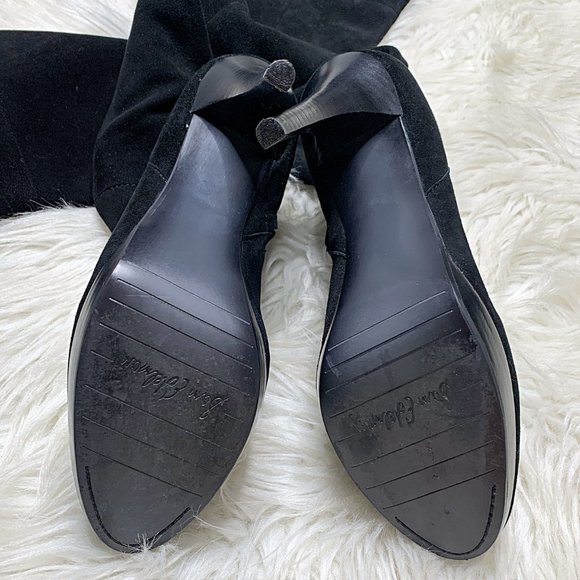 Sam Edelman Vesey Suede Over-The-Knee Boots in Black - Picture 13 of 15